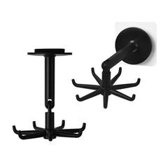 Plastic Rotating Self Adhesive Wall Hanger 7 Claws Storage Rack