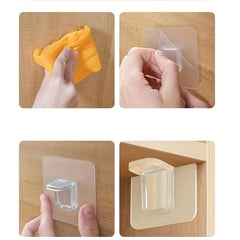 4pcs Punch Shelf Support Pegs Strong Adhesive Shelves Clips Cabinet Book Shelves