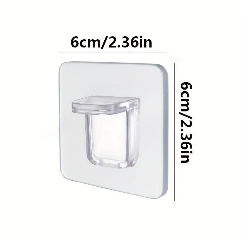 4pcs Punch Shelf Support Pegs Strong Adhesive Shelves Clips Cabinet Book Shelves