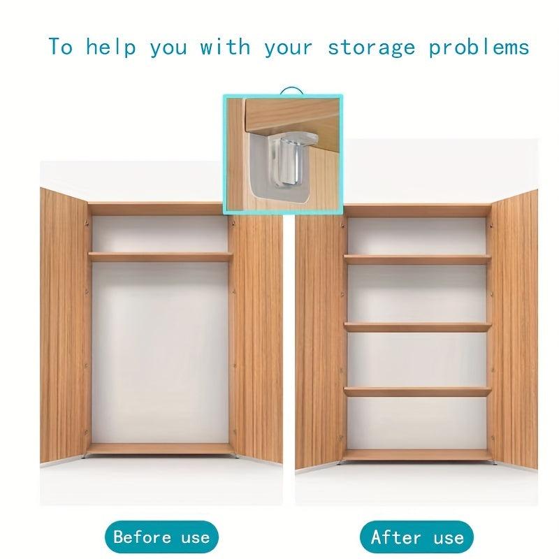Partition Layer Holder Shelf Board Support Bracket Self Adhesive Traceless Pin