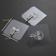 10/20pcs Transparent Self Adhesive Wall Hooks for Non Punch Hanging
