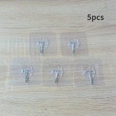 10/20pcs Transparent Self Adhesive Wall Hooks for Non Punch Hanging