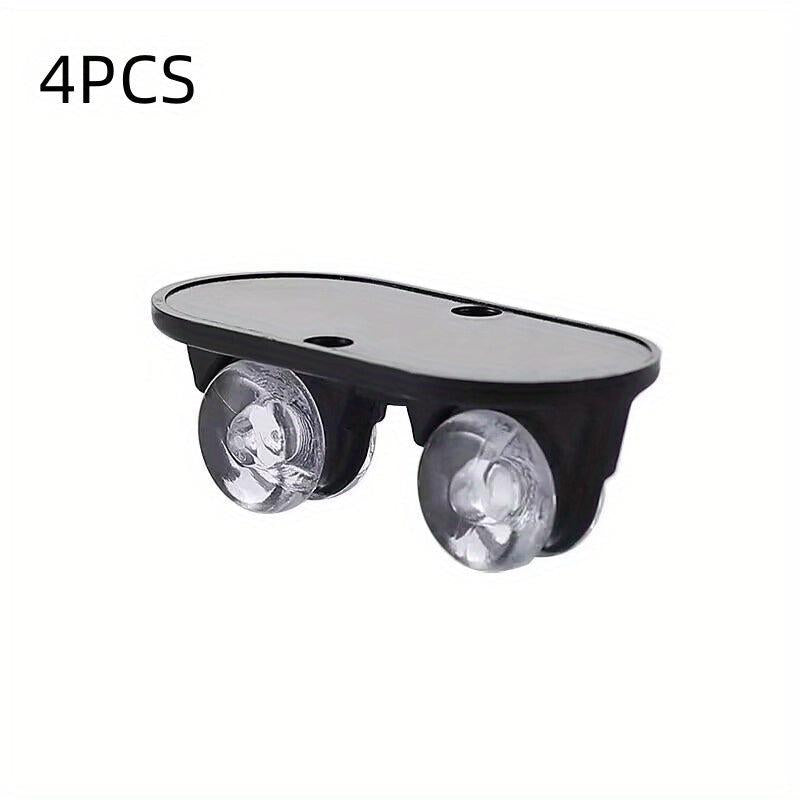 4pcs Self Adhesive Mini Caster Wheels for Storage Boxes Trash Cans & More