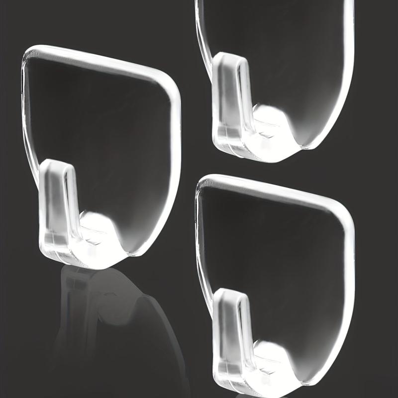 3pcs Transparent Punch Hooks Strong Adhesive Coat Hook