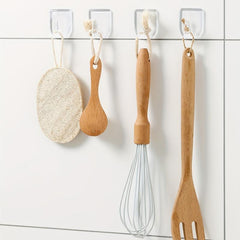 3pcs Transparent Punch Hooks Strong Adhesive Coat Hook