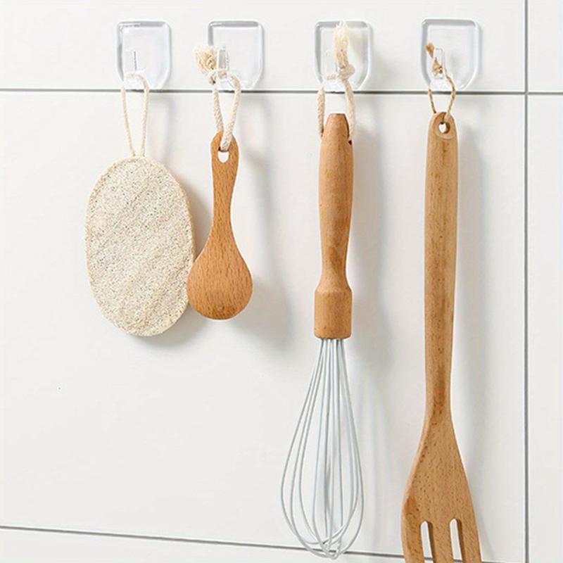 3pcs Transparent Punch Hooks Strong Adhesive Coat Hook