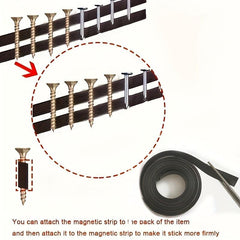 Self Adhesive Magnet Strip Sticky Back Magnetic Tape Small Tool Storage