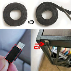 Self Adhesive Magnet Strip Sticky Back Magnetic Tape Small Tool Storage