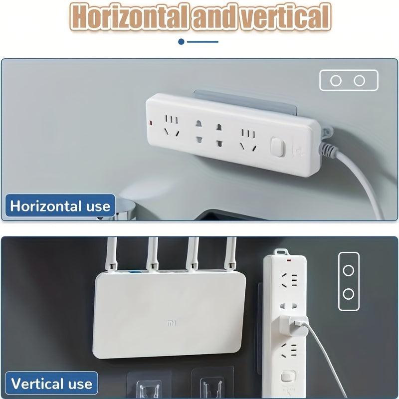 2pcs Adhesive Double Hook, Wall Mount, No Drilling, Utility Hook