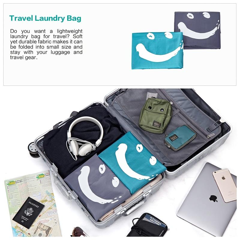 Machine Washable Travel Laundry Bag Easy Fit Dirty Clothes Organizer