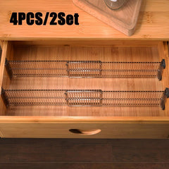 4pcs Retractable Drawer Divider Adjustable Organizer Spring Loaded