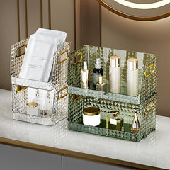 Transparent Desk Makeup Holder for Cosmetics and Office Supplies