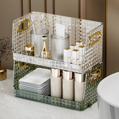 Transparent Desk Makeup Holder for Cosmetics and Office Supplies