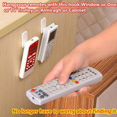 2 Pairs Remote Control Storage Hooks TV Air Conditioner Key Holder