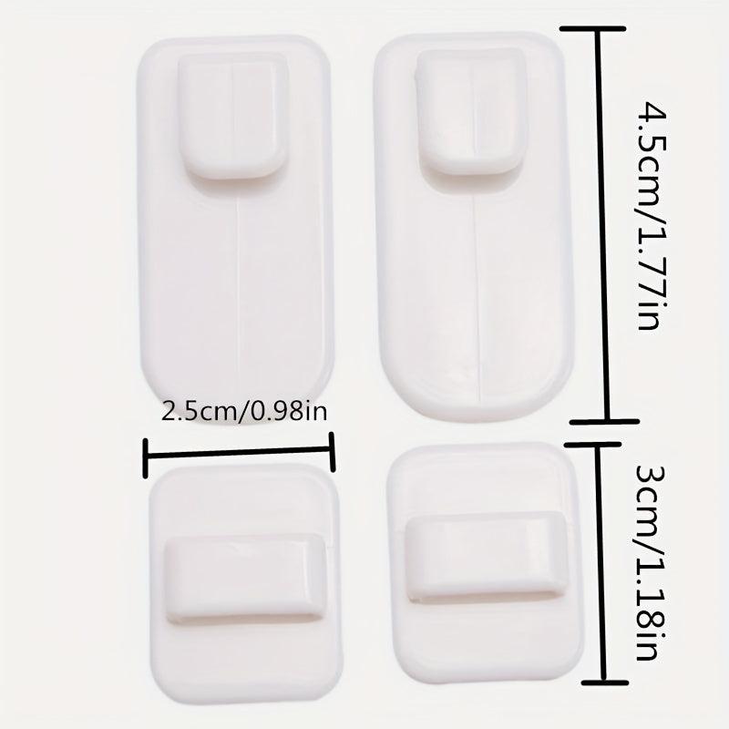 2 Pairs Remote Control Storage Hooks TV Air Conditioner Key Holder