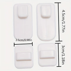 2 Pairs Remote Control Storage Hooks TV Air Conditioner Key Holder