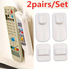 2 Pairs Remote Control Storage Hooks TV Air Conditioner Key Holder