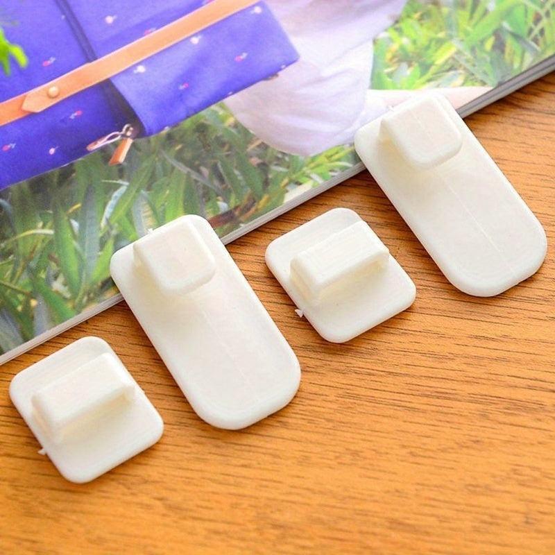 2 Pairs Remote Control Storage Hooks TV Air Conditioner Key Holder