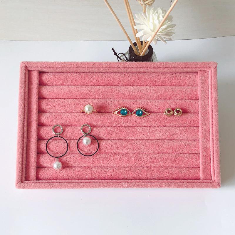 Stylish Jewelry Display Box for Women Ice Velvet Organizer