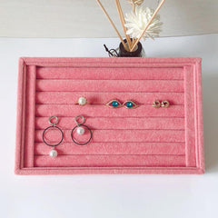 Stylish Jewelry Display Box for Women Ice Velvet Organizer