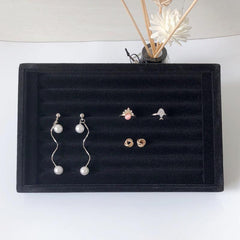 Stylish Jewelry Display Box for Women Ice Velvet Organizer