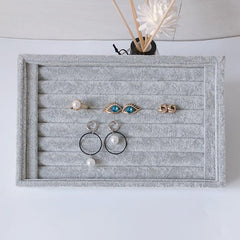 Stylish Jewelry Display Box for Women Ice Velvet Organizer