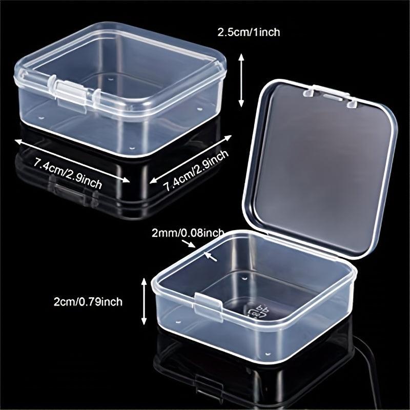 Transparent Plastic Storage Box for Jewelry and Beads Small Square Case