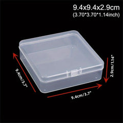 Transparent Plastic Storage Box for Jewelry and Beads Small Square Case