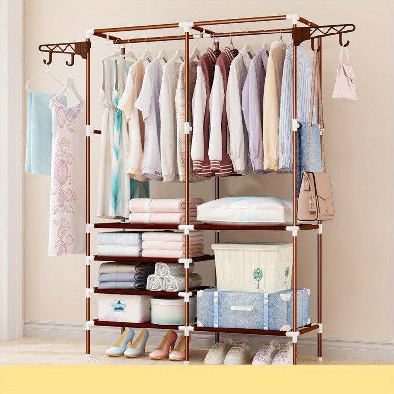 Large Capacity Coat Rack for Household Garments and Shoes