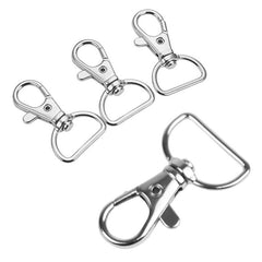 20pcs Small Rotating Keyring Hooks D Rings Metal Carabiner Clasps