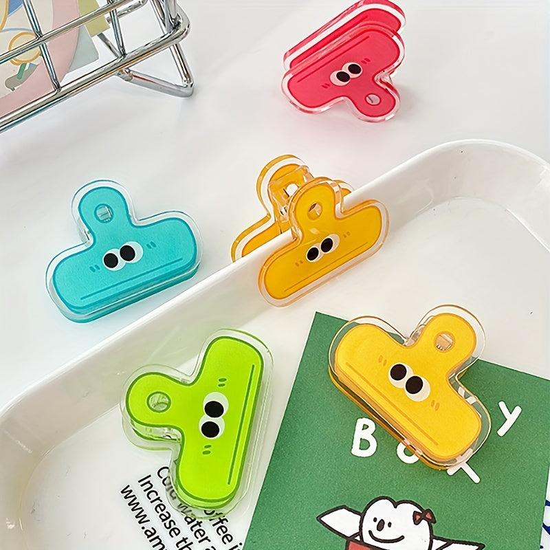 2pcs Cute Cartoon Acrylic Dovetail Clips