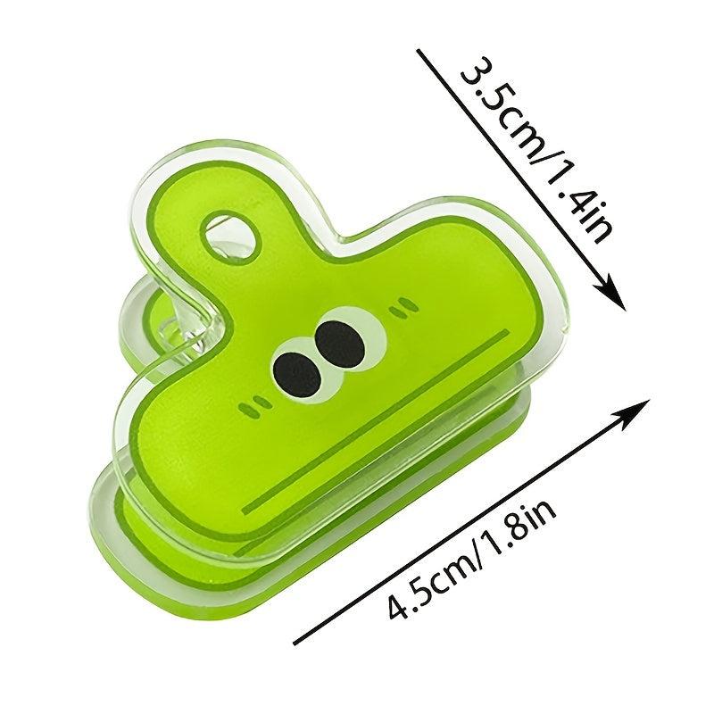 2pcs Cute Cartoon Acrylic Dovetail Clips