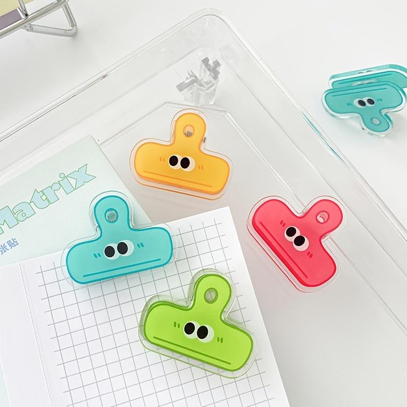 2pcs Cute Cartoon Acrylic Dovetail Clips