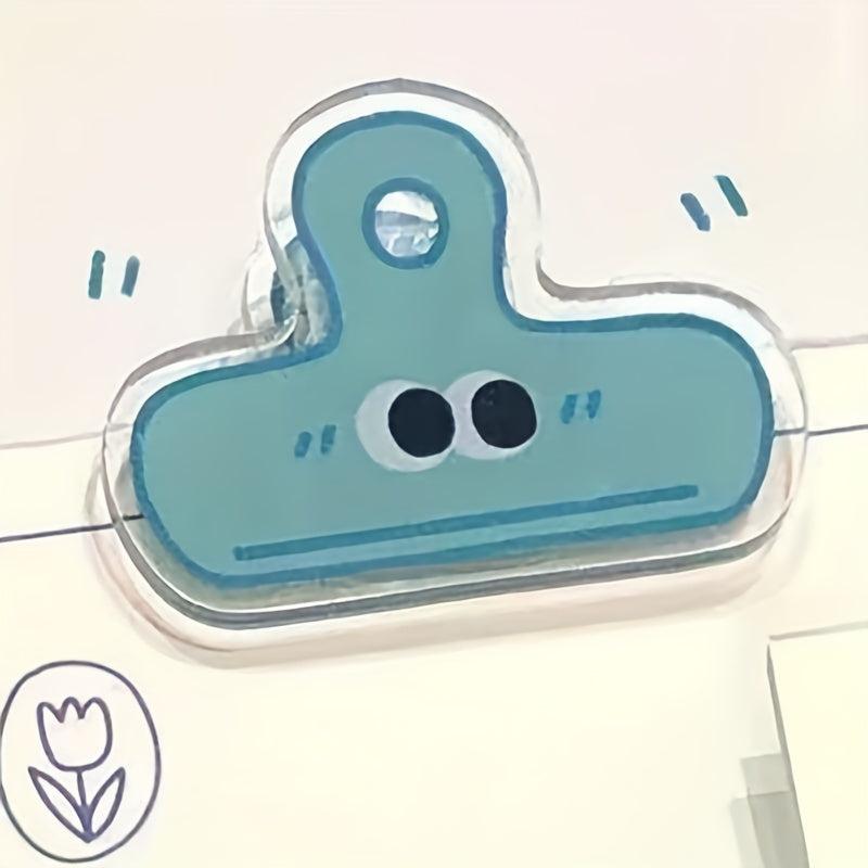 2pcs Cute Cartoon Acrylic Dovetail Clips