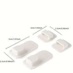 10 Pairs Multifunctional Adhesive Hooks Remote Control Storage