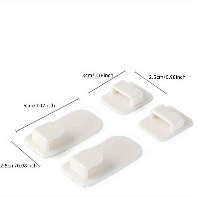 10 Pairs Multifunctional Adhesive Hooks Remote Control Storage