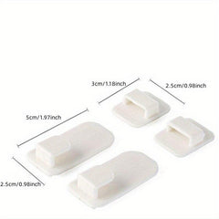 10 Pairs Multifunctional Adhesive Hooks Remote Control Storage