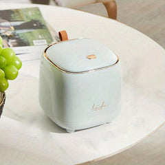Mini Desktop Trash Can with Lid for Home Office Bedroom Car Plastic Dust Bin
