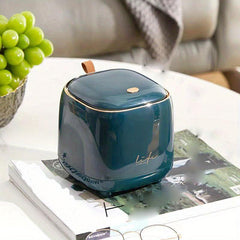 Mini Desktop Trash Can with Lid for Home Office Bedroom Car Plastic Dust Bin