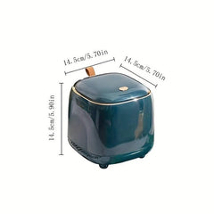 Mini Desktop Trash Can with Lid for Home Office Bedroom Car Plastic Dust Bin
