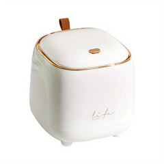 Mini Desktop Trash Can with Lid for Home Office Bedroom Car Plastic Dust Bin