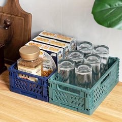 Plastic Toy Storage Basket Folding Organizer Container for Sundries