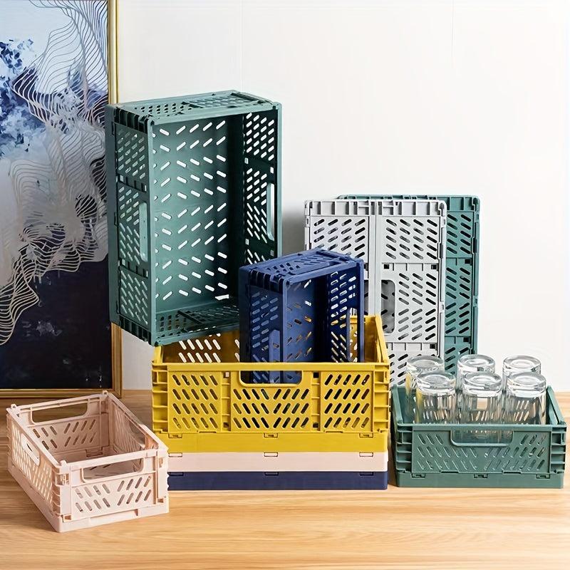 Plastic Toy Storage Basket Folding Organizer Container for Sundries