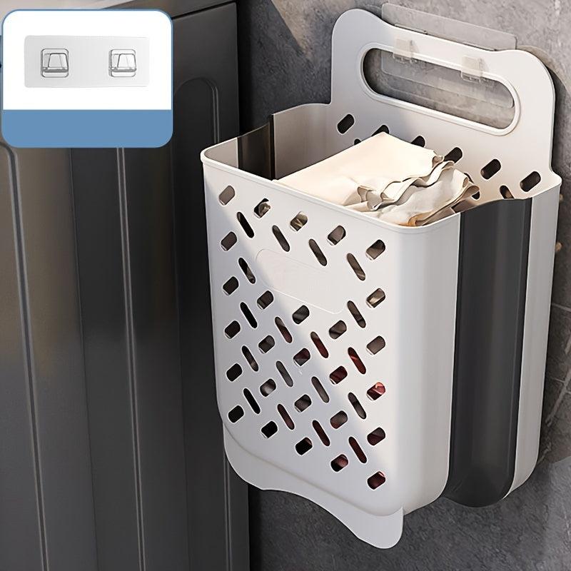 Wall Mounted Laundry Basket Dirty Clothes Storage Hamper Foldable Holder