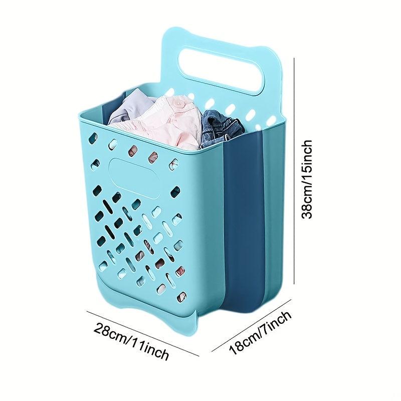 Wall Mounted Laundry Basket Dirty Clothes Storage Hamper Foldable Holder