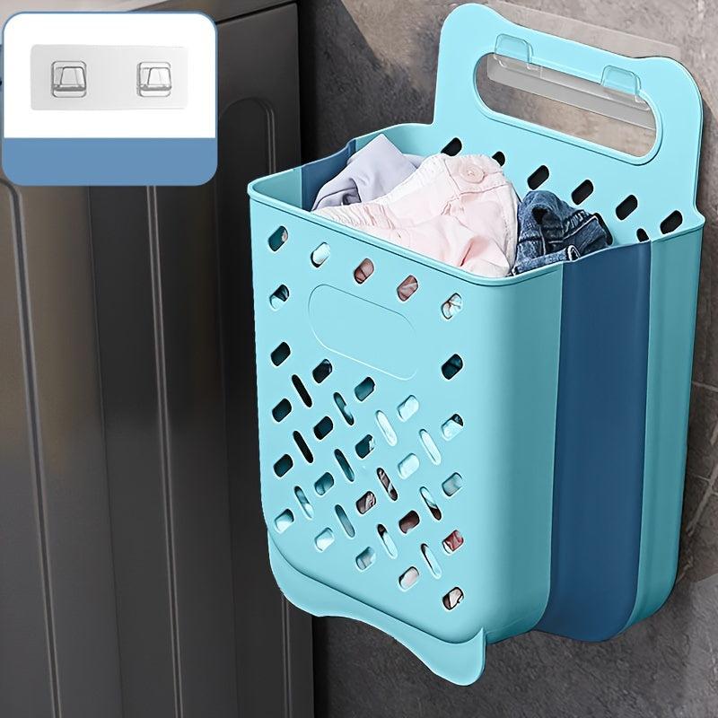 Wall Mounted Laundry Basket Dirty Clothes Storage Hamper Foldable Holder