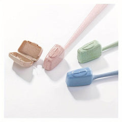 4pcs Travel Toothbrush Protectors Wheat Straw Case for Hiking Camping
