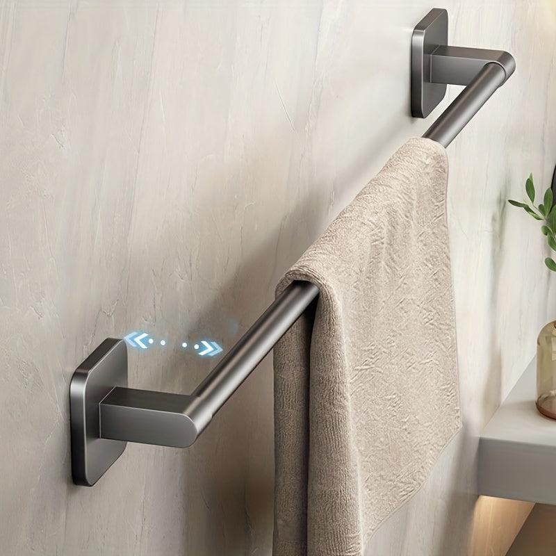Wall Mounted Bathroom Towel Hanger Rack Ring Slipper Holder Bar