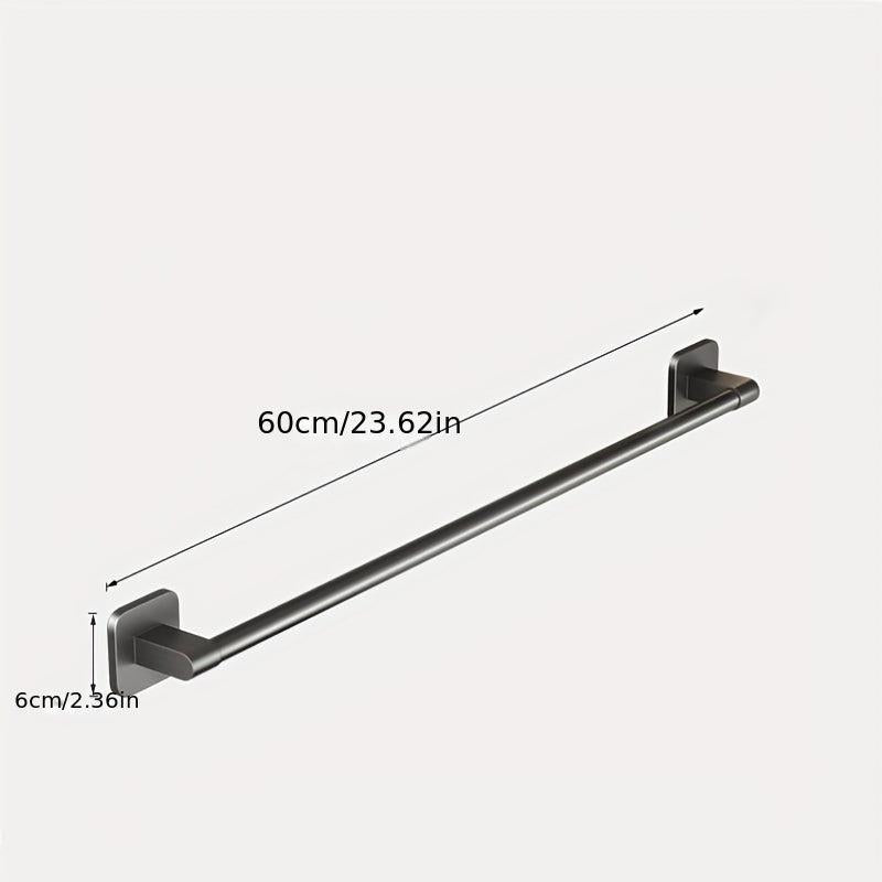 Wall Mounted Bathroom Towel Hanger Rack Ring Slipper Holder Bar
