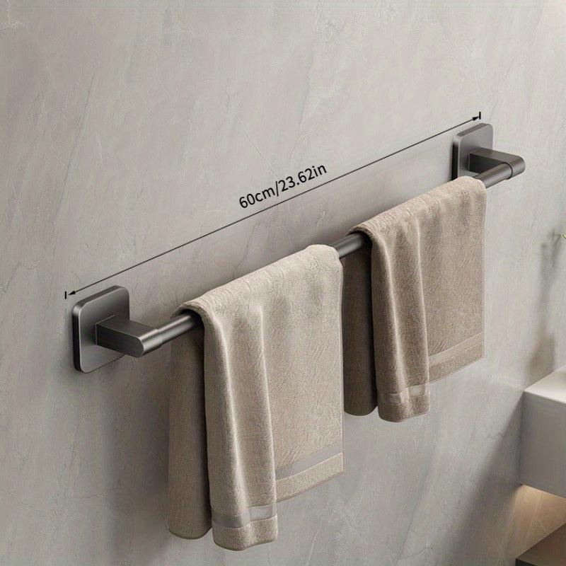 Wall Mounted Bathroom Towel Hanger Rack Ring Slipper Holder Bar